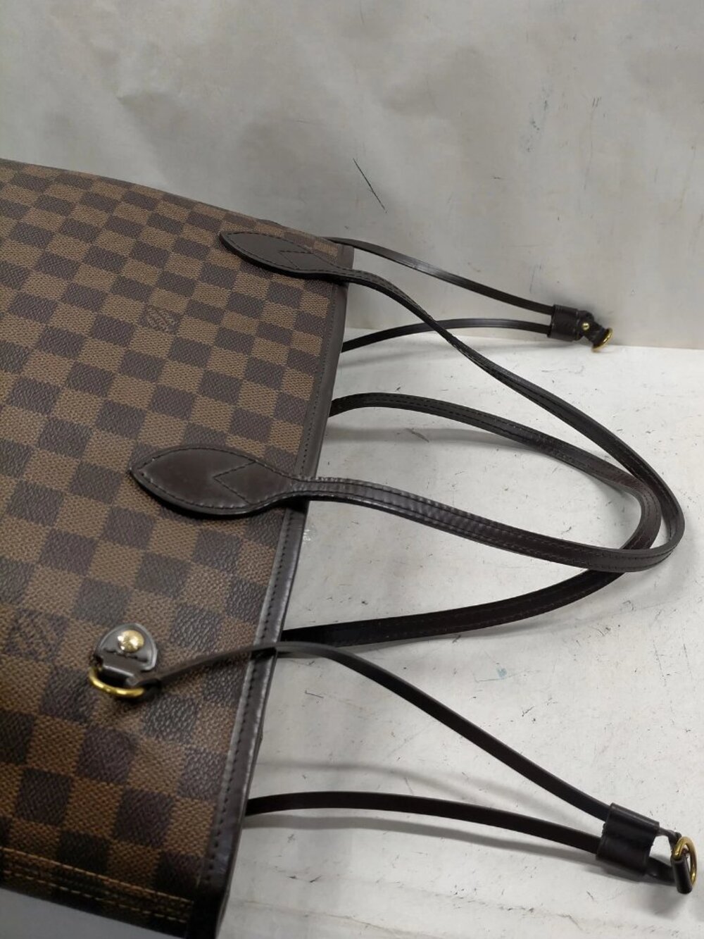 Authentic Louis Vuitton Neverfull MM Damier Ebene Tote Brown LV Shoulder Bag - Picture 8 of 16